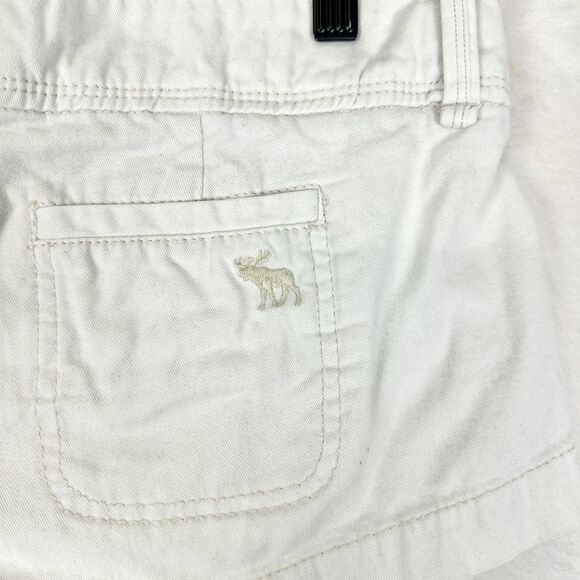 Abercrombie Fitch Vintage Y2K Low Rise Micro Mini Shorts Size 2 White 00s Preppy - Picture 3 of 5